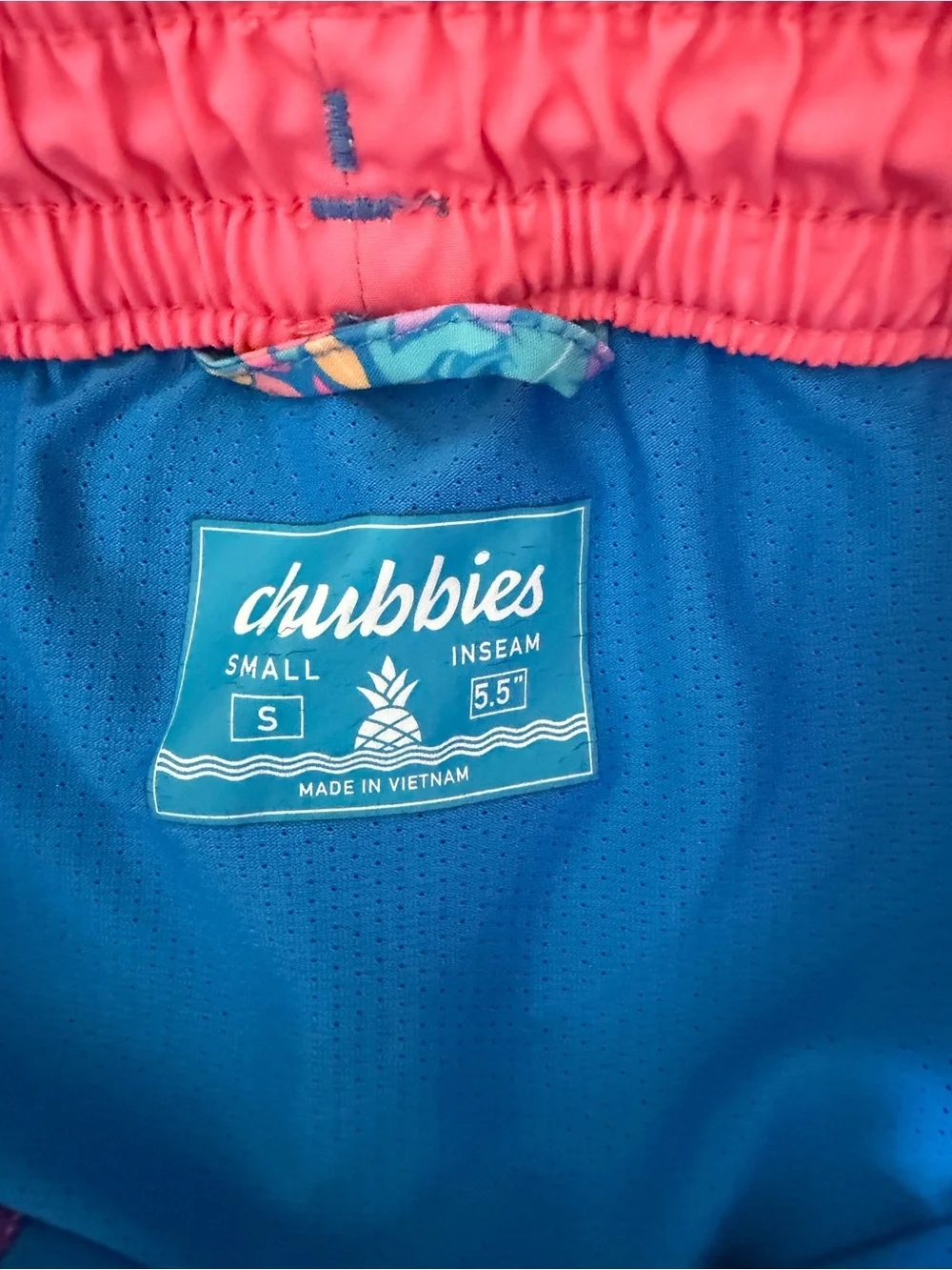 chubbies Pink and Blue Floral Swim Shorts